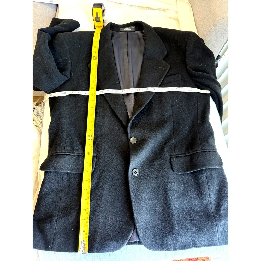 Vtg Gianfranco Ruffini Cashmere Blend black Sport Coat jacket Sz S 40 Preppy